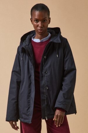 Women's supple parka with quilted lining