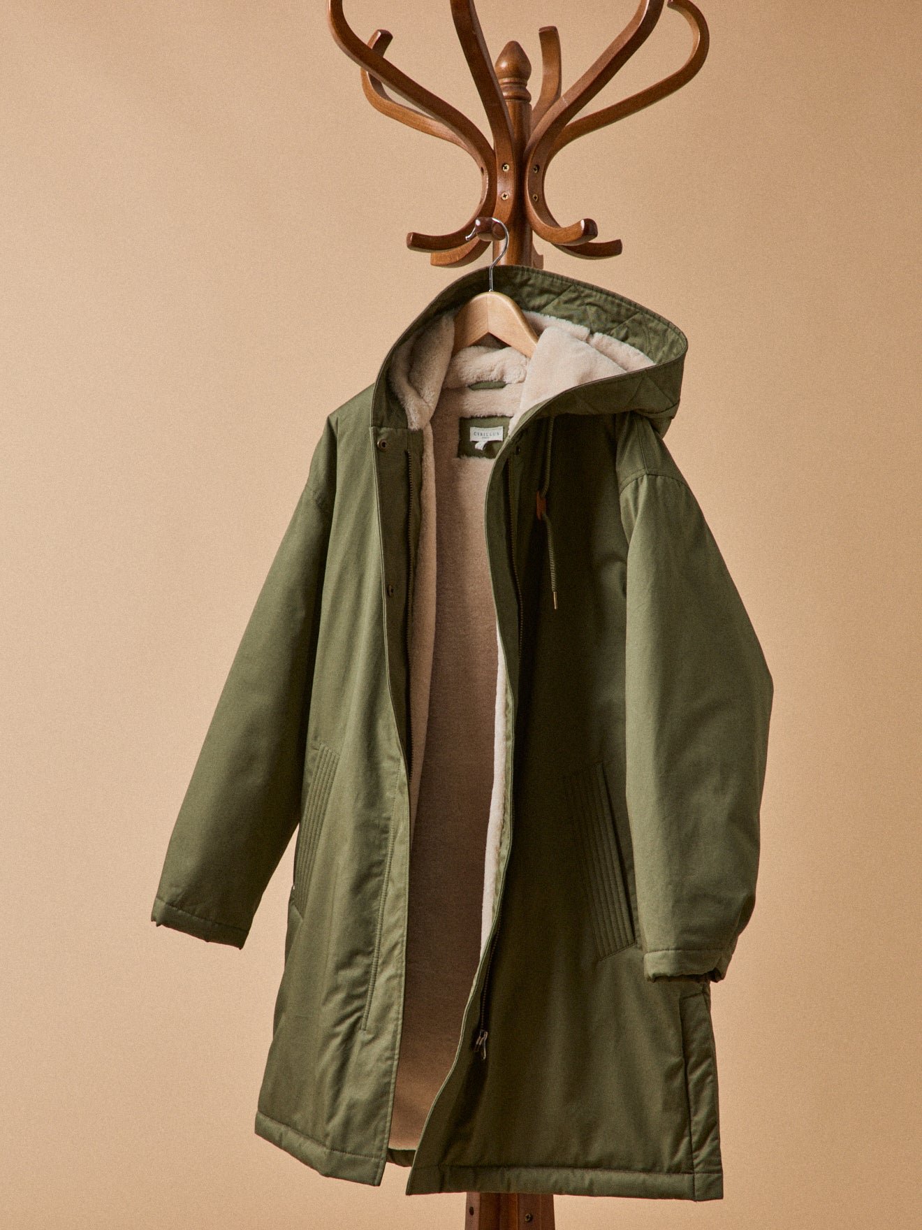 Women's mid-length parka with faux-fur lining - Image 6