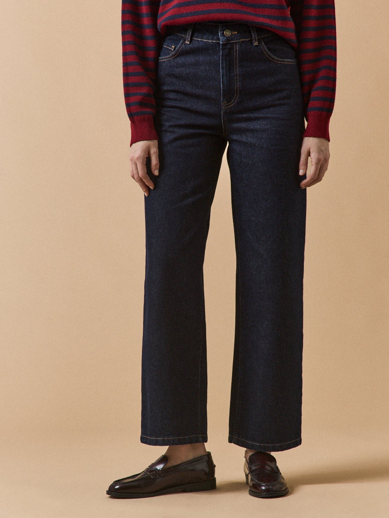 Women's Emilie wide-leg organic cotton jeans