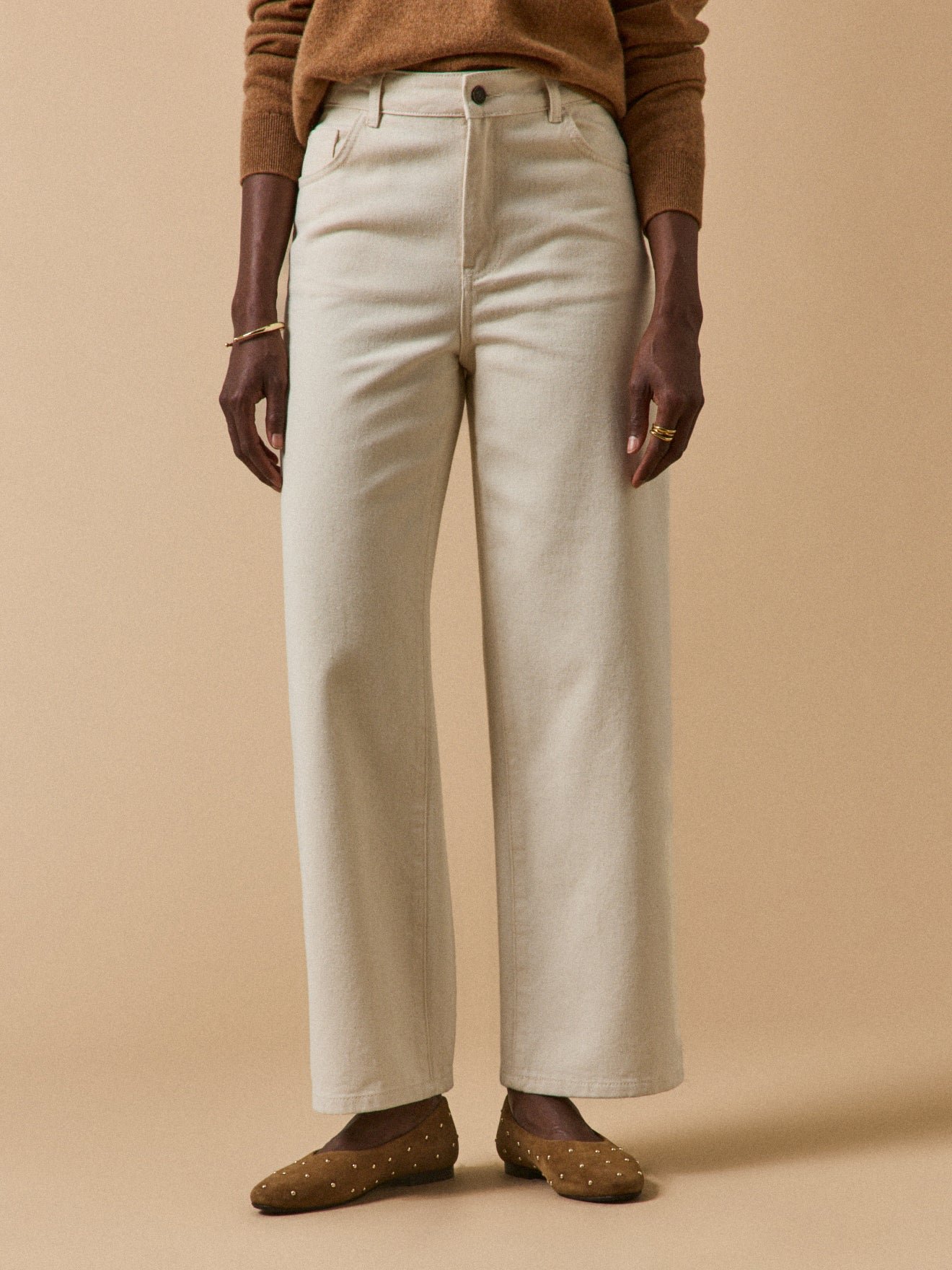 Women's wide-leg organic cotton Emilie jeans