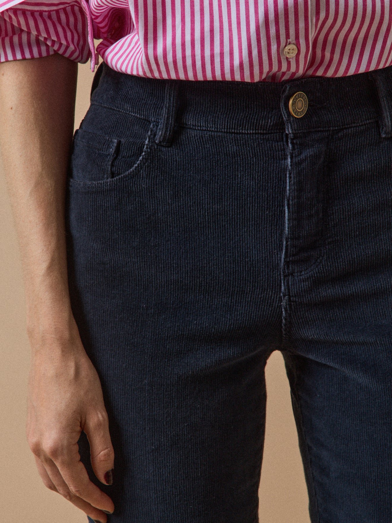 Women's slim-fit needlecord Chloe trousers - Image 4