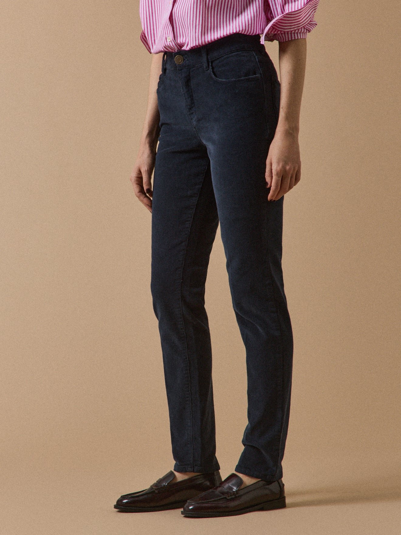 Women's slim-fit needlecord Chloe trousers - Image 2