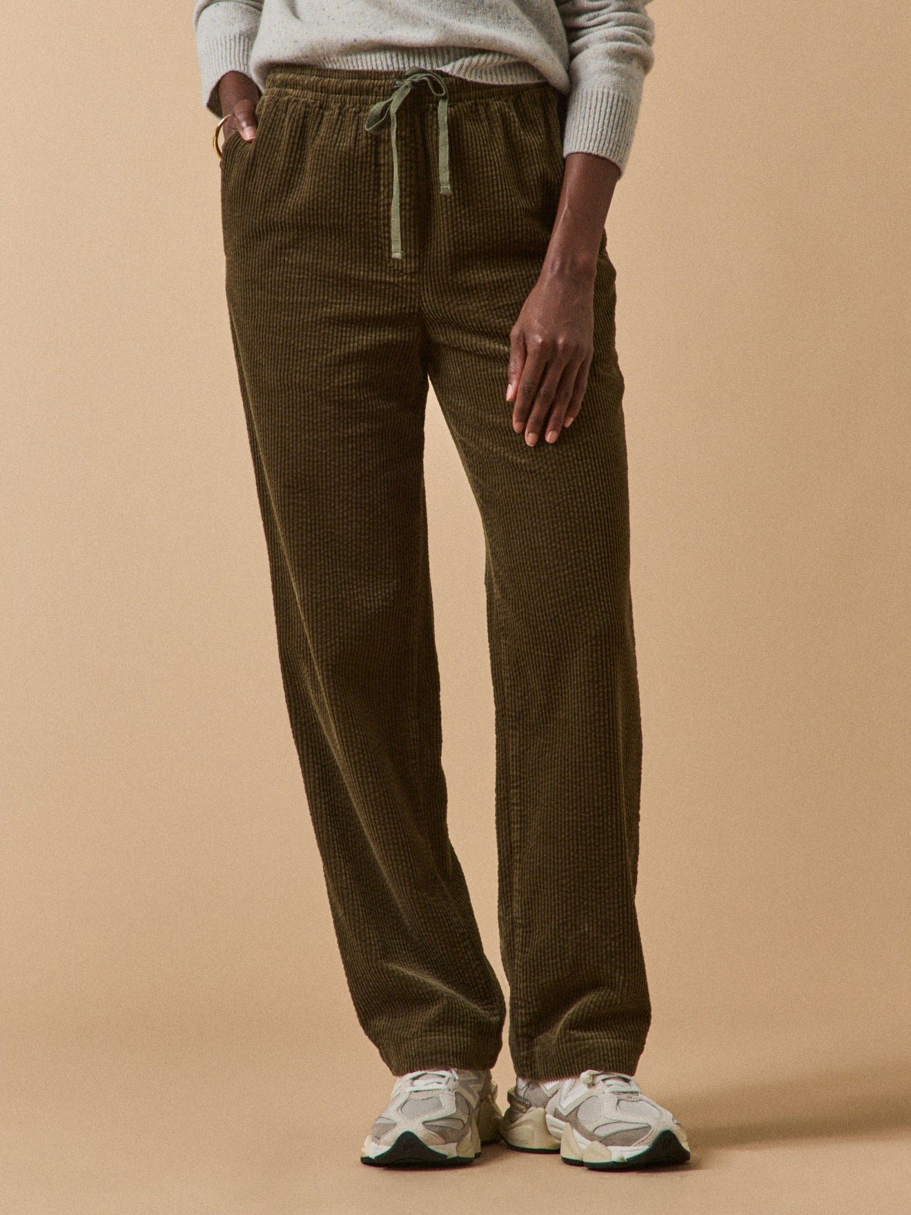 Women's Agatha crinkled corduroy trousers